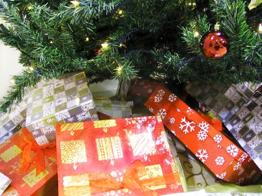 Das Geschenkpapier ist spannend! geschenkpapier