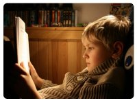 Warum sind Bücher für Jungen häufig uninteressant? Junge mit Buch