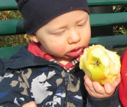 Apfel essen