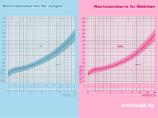 Wachstumskurve für Kinder Gesundheit Mamiweb.de