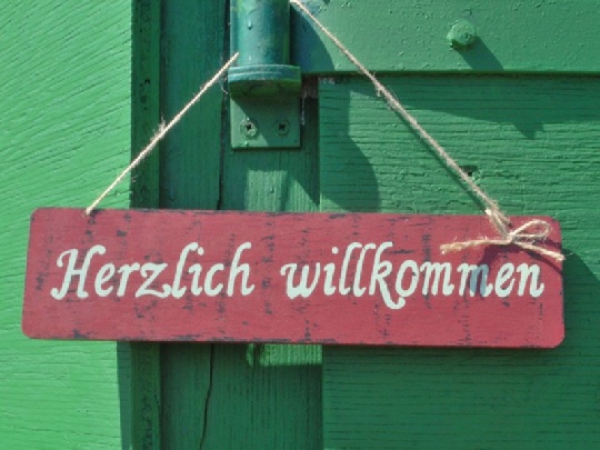 Zu Hause ist es am schönsten! willkommensschild